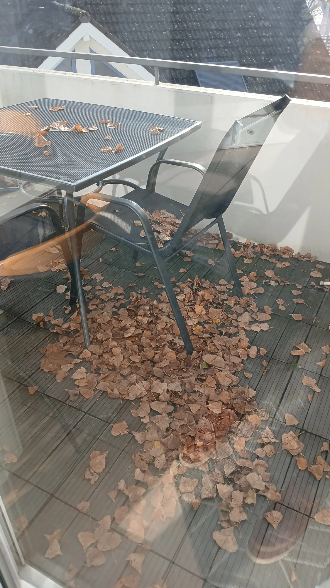 Balkon nach dem Herbst (vorher)
